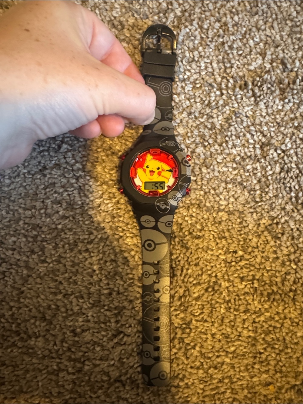 Pokemon Pikachu Digital Kids Watch - Black, Yellow, Red